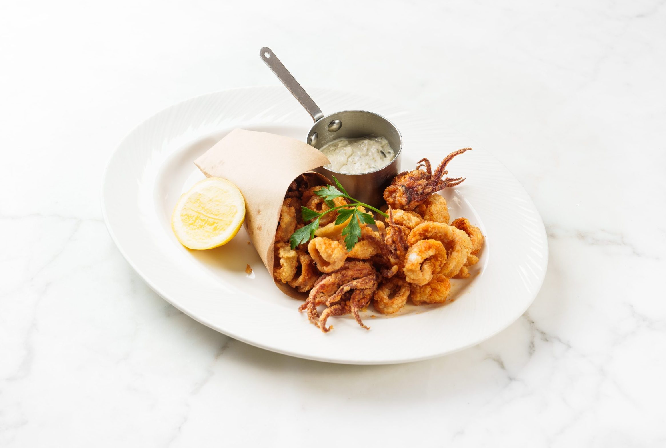Baby Calamari, Espellette Pepper & Tartar Sauce